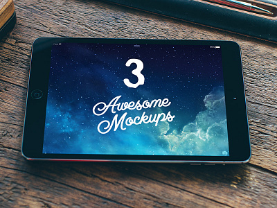 Free 3 iPad&iPhone mockups background backgrounds design free freebie hipster ipad iphone mockup photo website wood