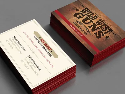 Wild West Guns Business Cards business cards guns western wild west