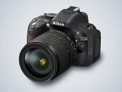 D5200 just by PS 3d camera icon logo photo ui