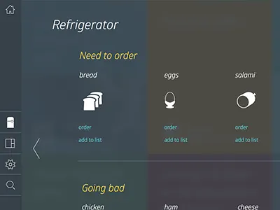 Internet of Things - Connected Home Concept app app design application icons iot ipad line icons nav nav bar navigation tablet