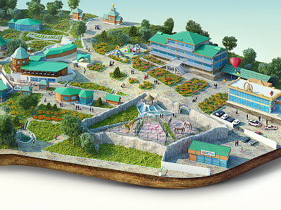 Park Rodnik 3d 3ds art design digital illustration max park visualization