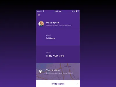 A plan to Dribbble app ios material design new plan