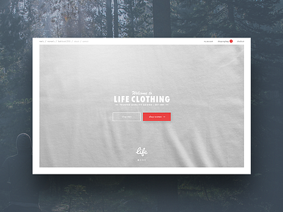 Life Clothing Concept border hero life clothing minimal simple type ui