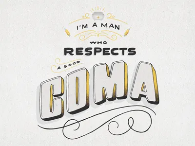 The Suicide S03 • E15 coma filligree handlettering hospital lettering shadow theseinfelfchronicles type