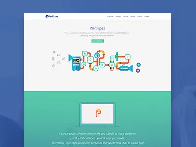 WP Pipes Landing page option 2 design landing page uiux web