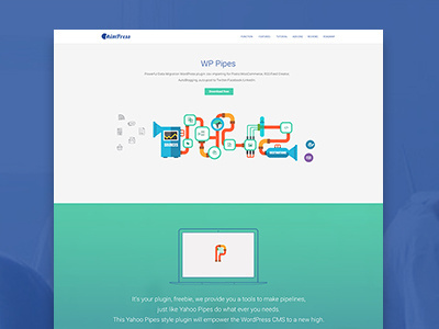 WP Pipes Landing page option 2 design landing page uiux web