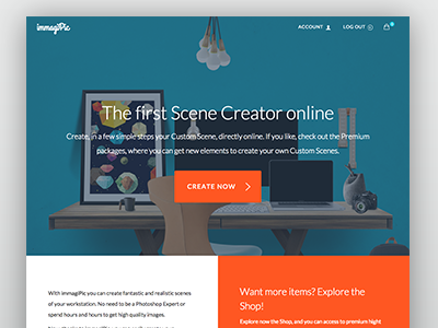 immagiPic creator design flat web immagipic mockup scene web