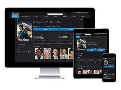 DIRECTV Everywhere Responsive Entertainment Experience directv entertainment responsive tv ui watch web