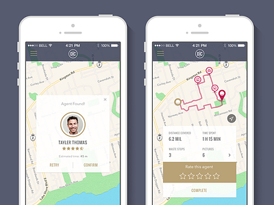 Pet Care App app dog ios iphone map pet rating ui