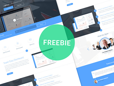 [FREEBIE PSD] Landing Page 'WOWStream' free psd free template freebie landing page design minimal design software ui ux web design