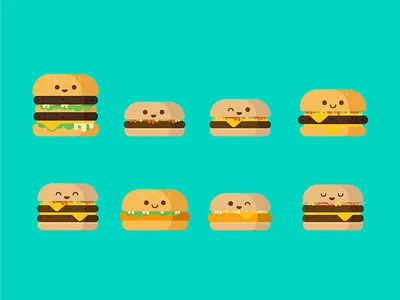 Burgers Mcdonalds burgers character illustration
