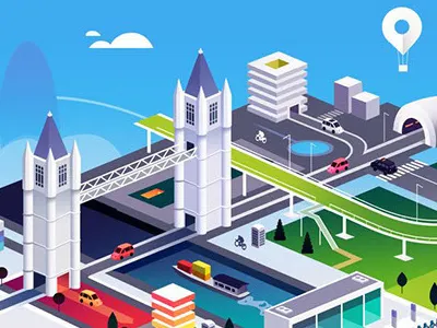 Architecture IO London conference architecture color illustration lines transport trystram