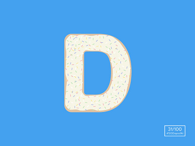 D is for Donut 100daysofai d donut dropcap good letter the100dayproject typography