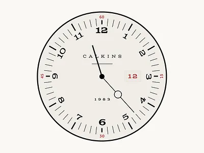Watch Face circle round typography watch