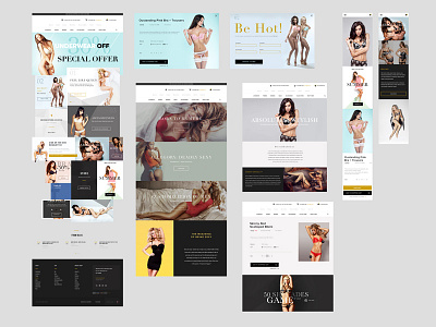 E-Commerce Underwear Shop ecommerce flat girls sell sexy shop store stylish template ui underwear ux