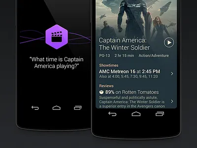 Voice Search android app mobile movie search showtimes voice