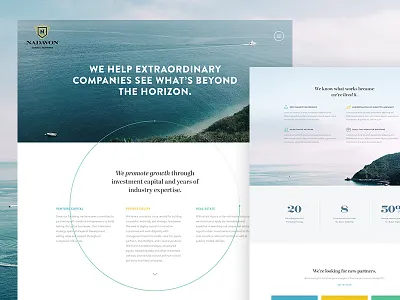 Nadavon Interior Page clean financial graph interior landing page marketing photography responsive typography ui web design website