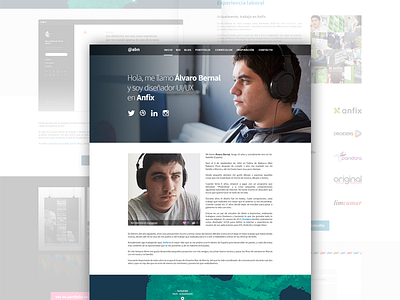 Personal landing page (resume/CV) – old concept cv landing landing page personal personal web personal website resume ui uiux ux web design webdesign