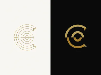 Co beveled branding lettering logo