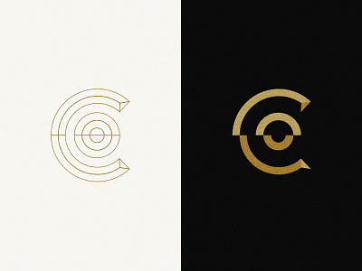 Co beveled branding lettering logo