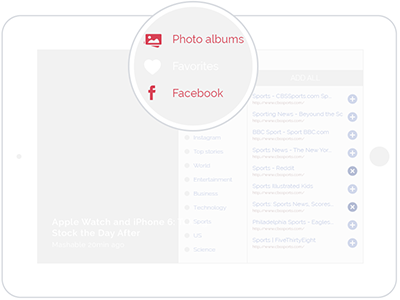 Photo Ticker Walkthrough clean ios ipad walkthrough