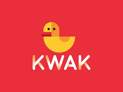 Kwak atrokhau cartoon character clean crisp design duck flat logo mascot minimal minimalist simple