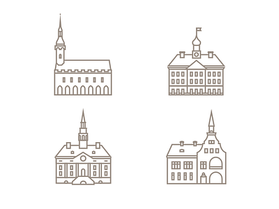 Estonian Squares eesti estonia narva raekoja plats sketch squares tallinn tartu