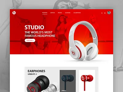 Beats beats beatsbydre design headphone interface material pk redesign ui user ux