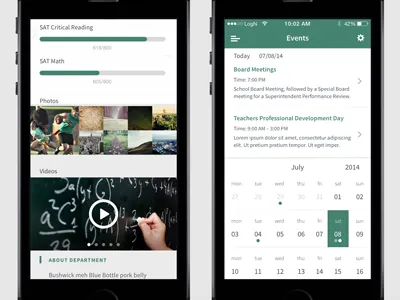 School Search App edtech education startup ui