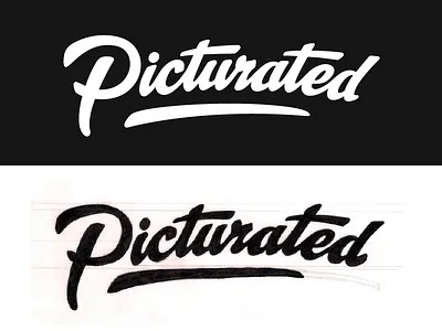 Picturated Script calligraphy font lettering marker rough script sketch typography written