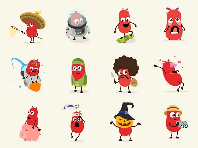 ALL&G Character Costume allg bean character costume education kid kid app red