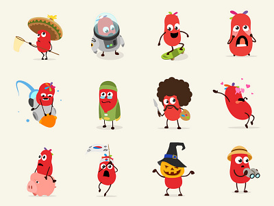 ALL&G Character Costume allg bean character costume education kid kid app red