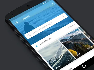 Explore - Material Design google material design minimal travel