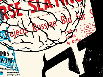 Dead Confederate Poster brain magic poster screenprint tbt throwback