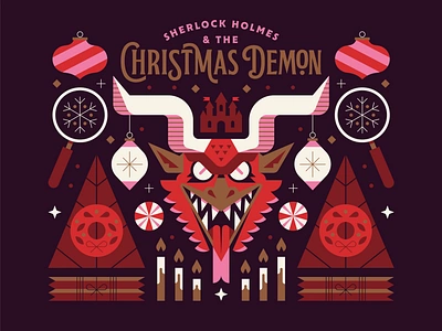 Christmas Demon christmas crime demon holiday holmes illustration krampus mystery sherlock