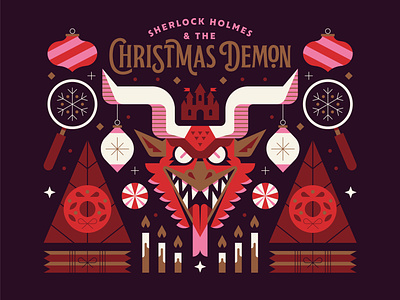 Christmas Demon christmas crime demon holiday holmes illustration krampus mystery sherlock