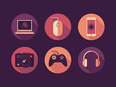 IT Office Icons Set appdesign creative flat icons interface it media set social ui ukraine webdesign