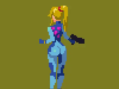 Samus Zero Suit nintendo pixel art samus