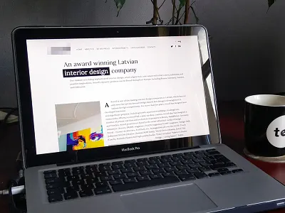 Interior Design Portfolio design interior minimal portfolio typography web page website white