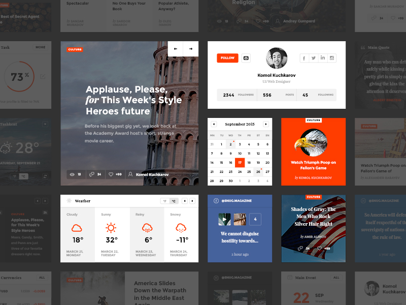 Snug UI Kit elements psd snug ui ui ui kit ui pack