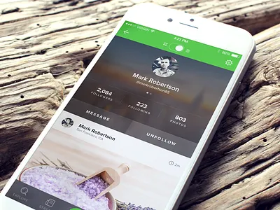 User Profile app ios ios app photo app profile sketch social ui user interface