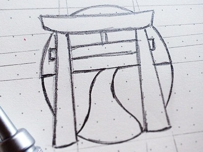 Katowicka Sekcja Kendo Rj For Bw Final Sketch icon identity japan kendo logo sketch