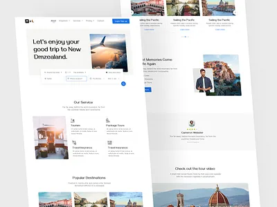 Travel Landing Page Design ahmed tamjid booking app clean landing page destination flight booking landing page tour booking tourist travel agency travel app travel booking travel full landing page travel guide travel landing page travel website traveler traveling traveling website web design web header