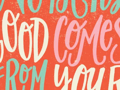 Nothing Good Comfort Zone color colors hand drawn hand lettering hand letters lettering letters monday motivational motivational monday type typography