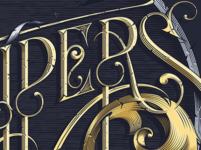 The Typers gold lettering thetypers vector