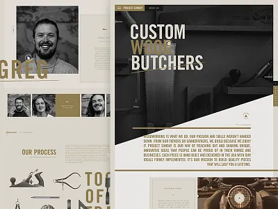 Long Scroll About Page clean grid hero homepage landingpage photoshop typography ui web