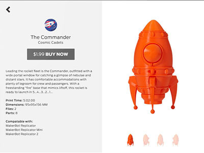 Dribbble Printshop Digitalstore 03 Productview app ios ipad makerbot printshop work