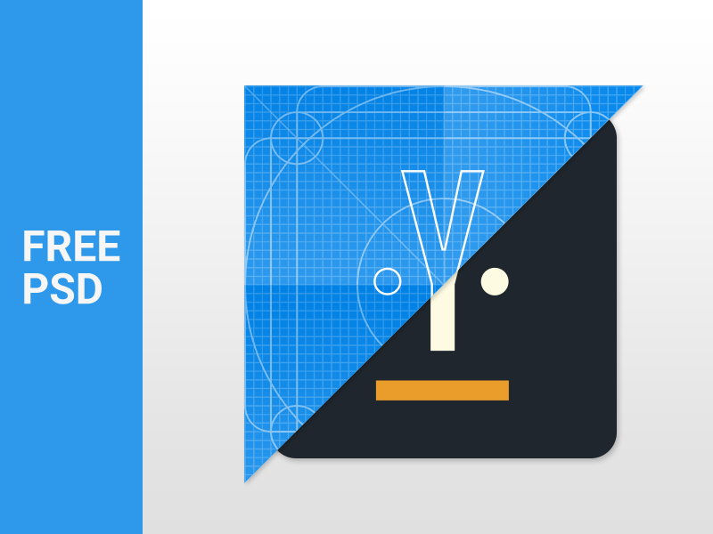 Material Design Icon Template - Freebie PSD android app design flat freebie icon ios material psd template ui ux