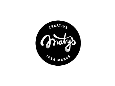 Signature/logotype Matys 2d circle digital handwritten logo logotype monochromatic personal sign signature typography vector