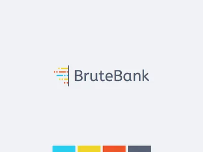 Logo Concept - Brute Bank bank brute data firewall logo mark